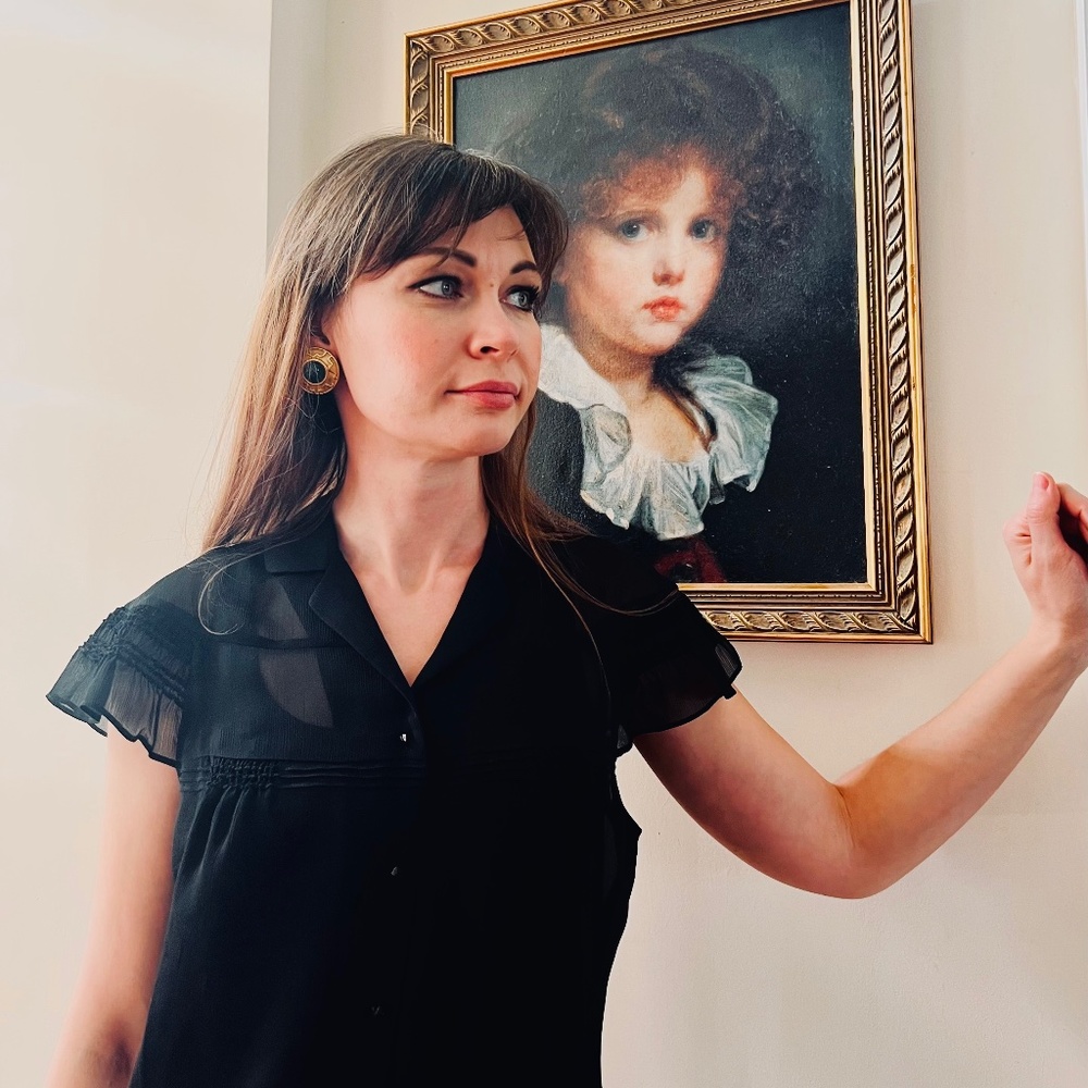 Ann Taylor Loft Black Sheer Chiffon Blouse